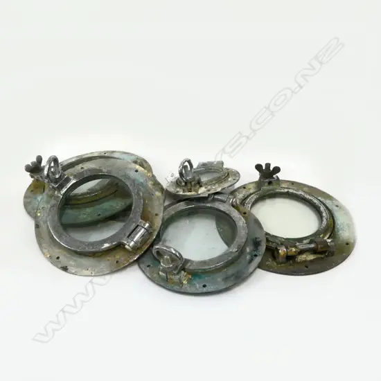 SIX ASST VINTAGE PORTHOLES 150 - 255mm dia