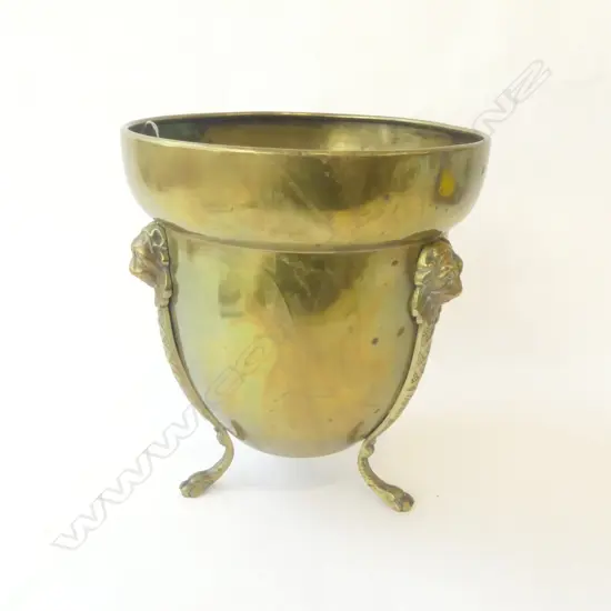 BRASS FOOTED JARDINERE H.250mm