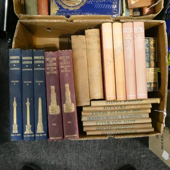 BOX OF VINTAGE BOOKS MOSTLY ON ENGLAND