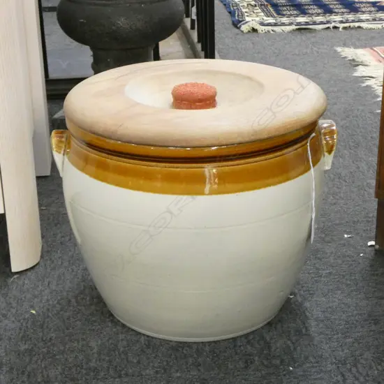 LARGE LIDDED CROCK Dia.380mm