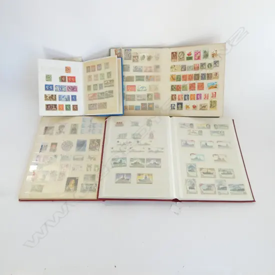 STAMP COLLECTION 4 STAMP ALBUMS WORLD STAMPS