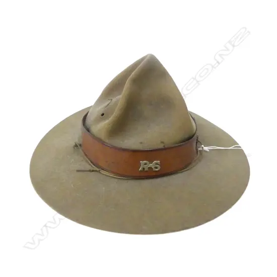 LEMON SQUEEZER MILITARY HAT WITH 'RS' METAL BADGE