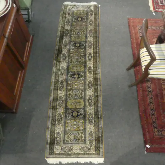 HAND KNOTTED SILK RUNNER 2570x680mm