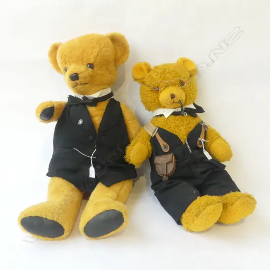 2 VINTAGE WELL DRESSED TEDDY BEARS