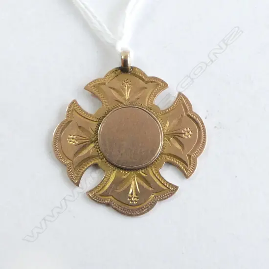 9ct ROSE GOLD MEDALLION 5.7gms