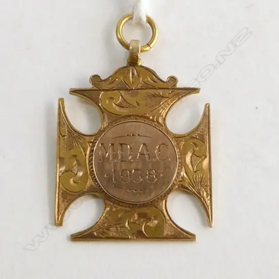 9ct ROSE GOLD MEDALLION 4.94gms M.D.A.C. 1938 