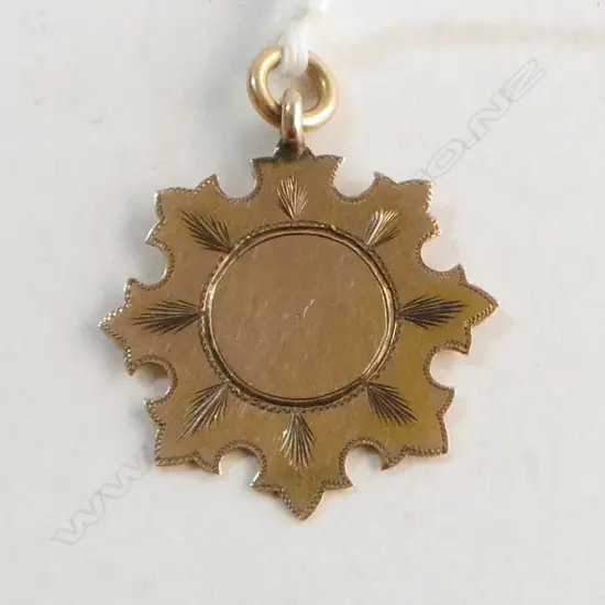 9ct ROSE GOLD MEDALLION 3.19gms 1931 PICNIC 1ST PRIZE