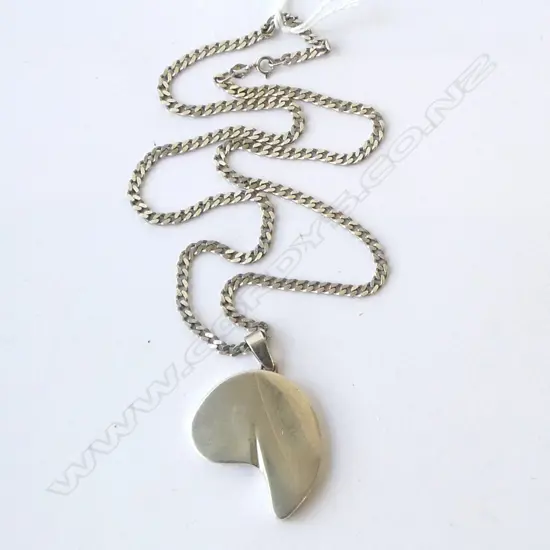 JENS HANSEN STG SILVER PENDANT NECKLACE L.320mm