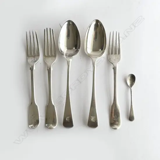 6 PCES. STG SILVER CUTLERY 206gms