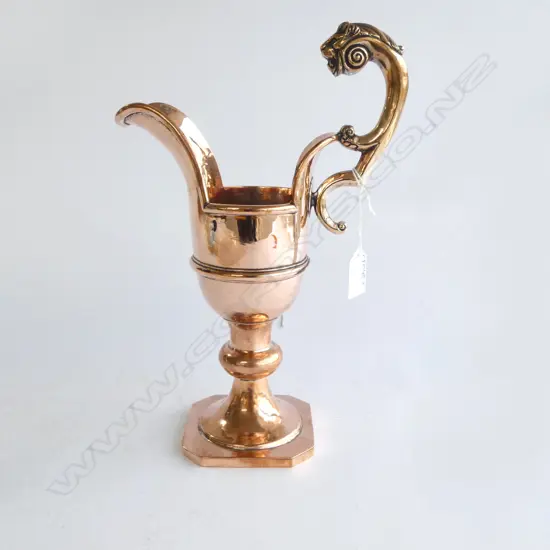 OLD SHEFFIELD PLATE EWER w. COPPER EXPOSED H.320mm