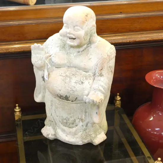 LRG WEATHERED LAUGHING BUDDHA, H.470mm