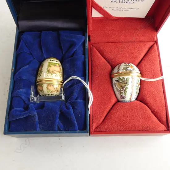 TWO 'HALCYON DAYS ENAMELS' EASTER EGGS (boxed)