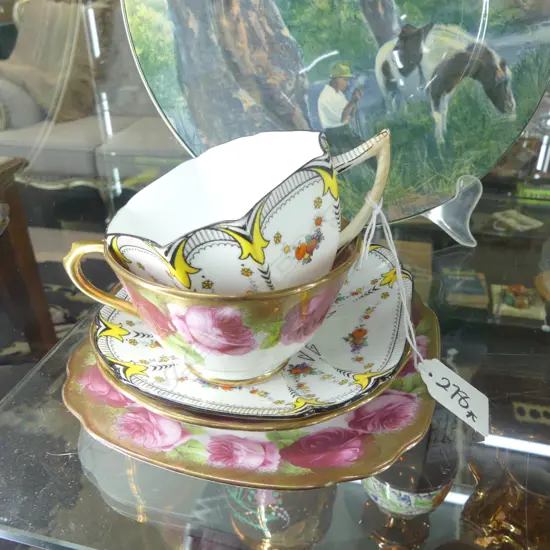 SHELLEY C/S, ROYAL ALBERT TRIO, ROYAL DOULON PLATE 270mm dia