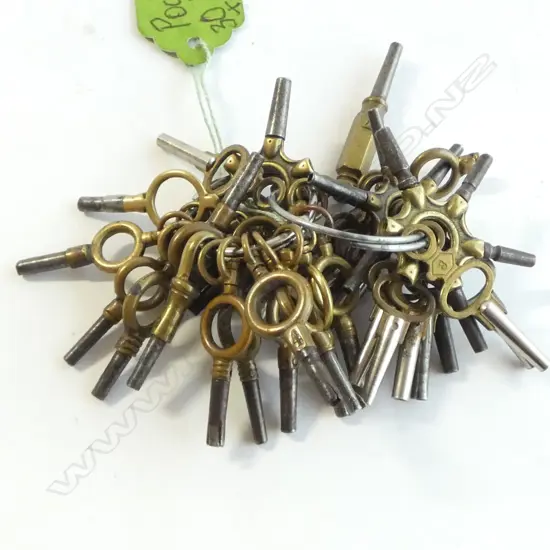 COLLECTION OF OVER 30 ANTIQUE POCKET WATCH KEYS