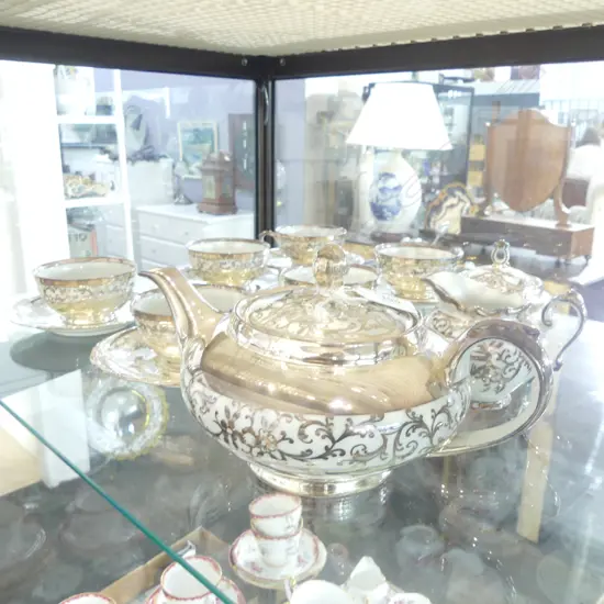 BAREUTHER SILVER OVERLAY TEA SET