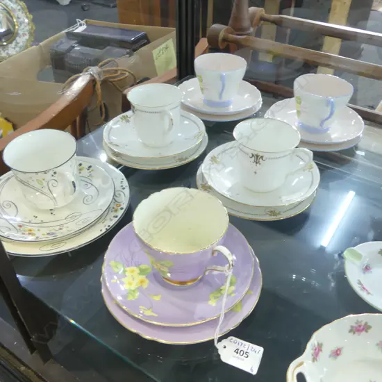 6 SHELLEY CHINA CSP SETS MIXED PATS