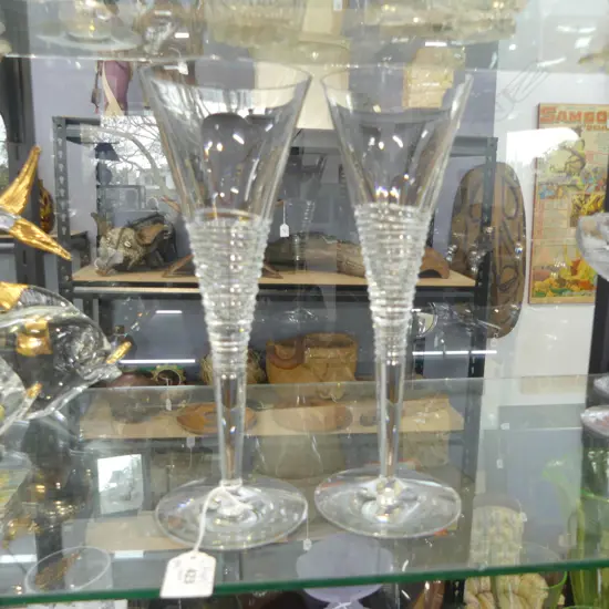 PR CHAMPAGNE FLUTES, JASPER CONRAN FOR WATERFORD H.260mm