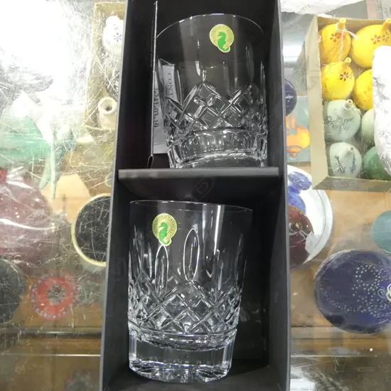 BOXED PR WATERFORD 'LISMORE' CUT TUMBLERS