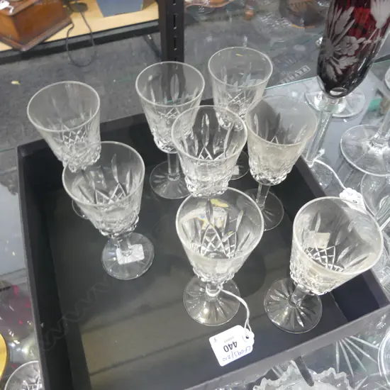 SET OF 8 WATERFORD SWEET WINE GLASSES H130MM