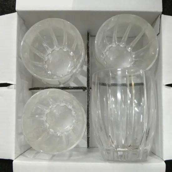 BOXED SET OF 4 MARQUIS WATERFORD WHISKEY TUMBLERS