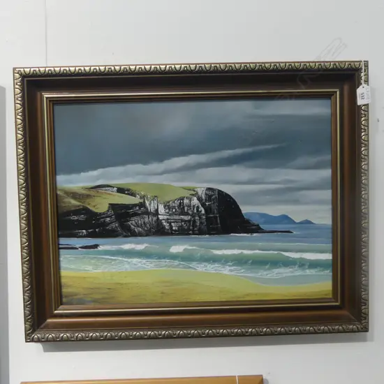 ALBERT DAVID SUTTON 'JACKS BAY' OIL ON BOARD 385x525mm