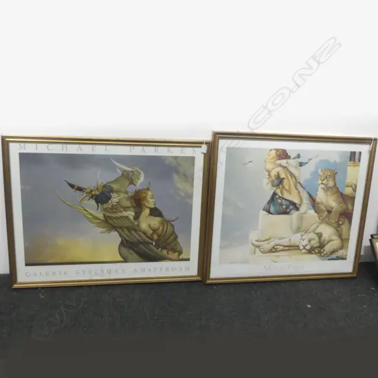 2 MICHAEL PARKES EXHIBITION POSTERS 690x780mm
