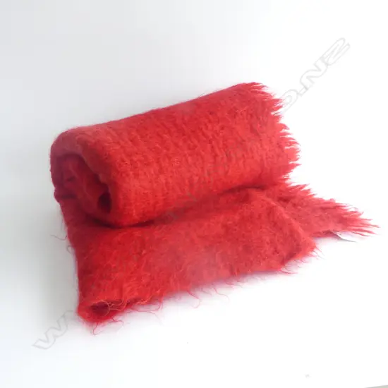 WINDERMERE NZ MOHAIR BLANKET - RED