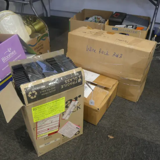 BLACK PLASTIC WINE RACK (IN 3 BOXES NOT ASSEMBLED)