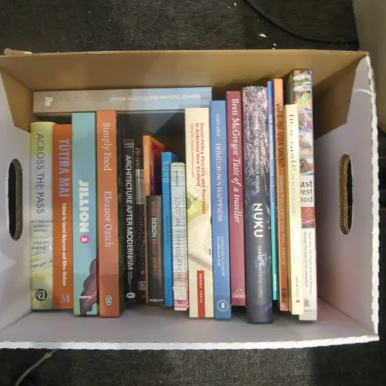 BOX OF ASST. COOK BOOKS, N.Z. REFERENCE, etc