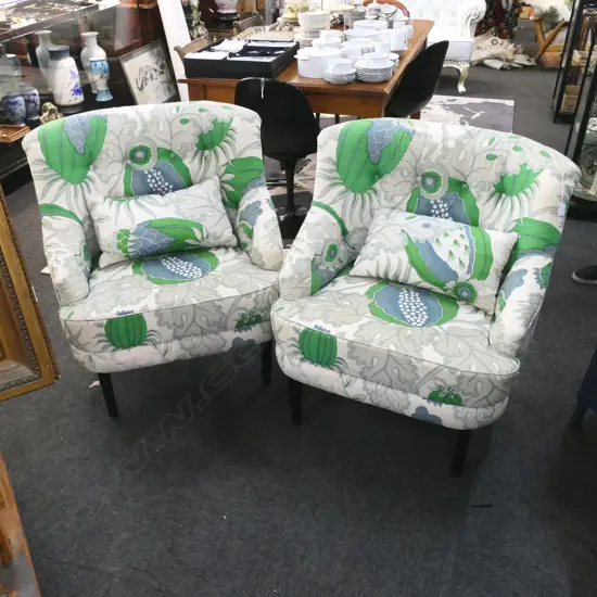 PR MODERN LINEN ARMCHAIRS