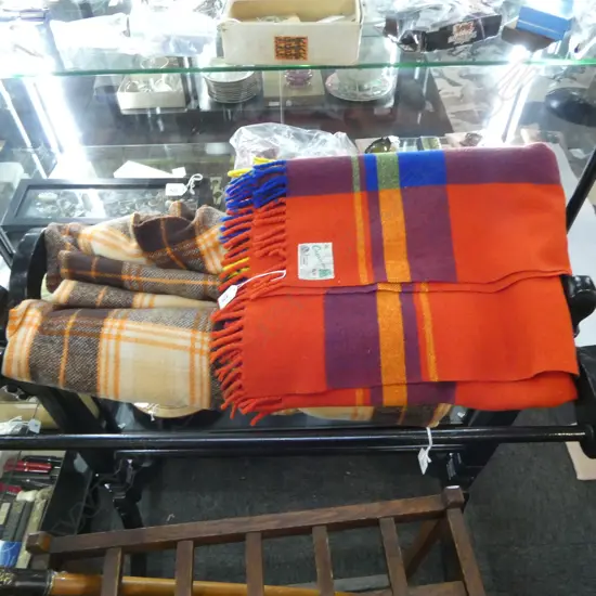 2 VINTAGE BLANKETS: 'An Onehunga Rug' + other