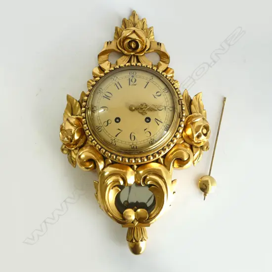 VINTAGE GILT WALL CLOCK (needs assembling)