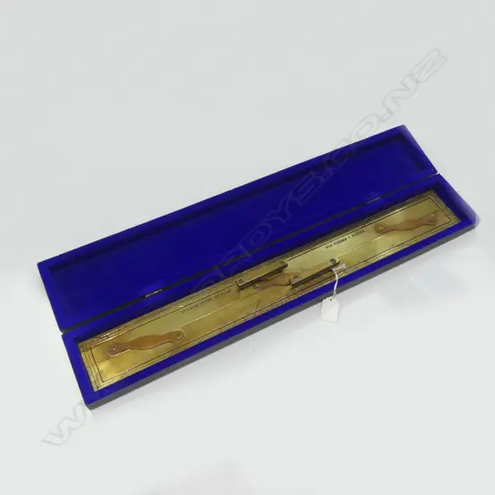 VINTAGE PARALLEL RULES by KELVIN & HUGHES LONDON, WOODEN CASED, L.640mm