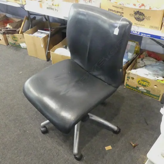 leather office chair adjustable height swivel base