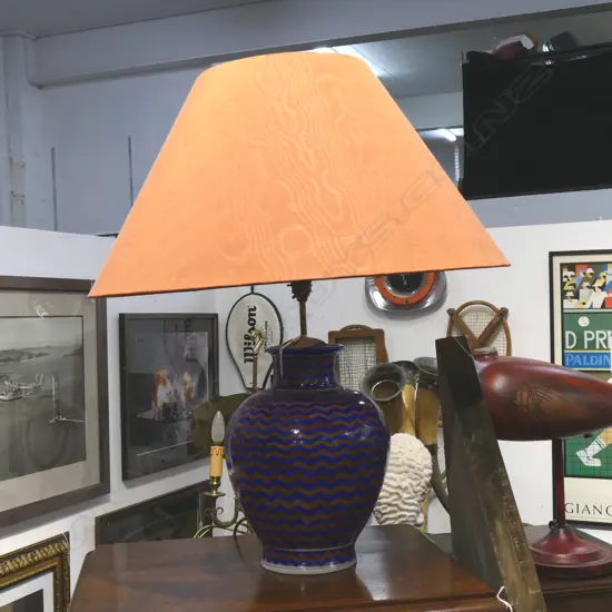 GEOMETRIC PATTERN CERAMIC TABLE LAMP H460MM