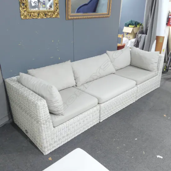 3 PART 'DOMUS VENTURES' OUTDOOR SOFA 2750x900x700mm