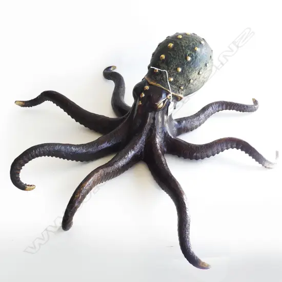 LARGE BRONZE OCTOPUS with polished highlights Dia.800mm