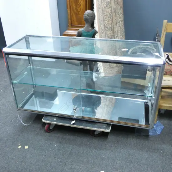 SHOP COUNTER GLASS DISPLAY CABINET H610 L1200MM