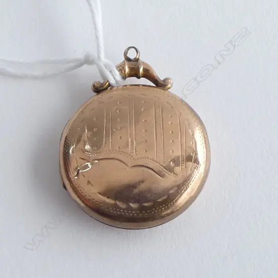 EDWARDIAN 9ct ROSE GOLD LOCKET 3gms