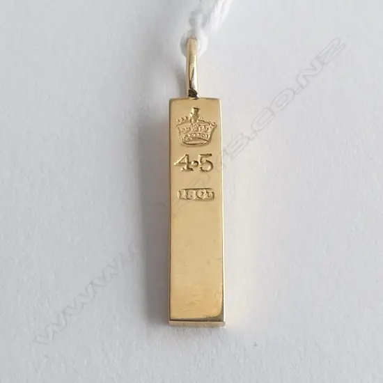 18ct YELLOW GOLD INGOT PENDANT 4.09gms