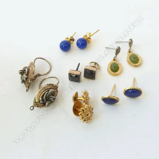 6 PRS EARRINGS, 2 LAPIS ETC