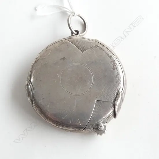 Rare silver 'pocket watch' vesta box, London 1882 by William Summers, Dia.50mm