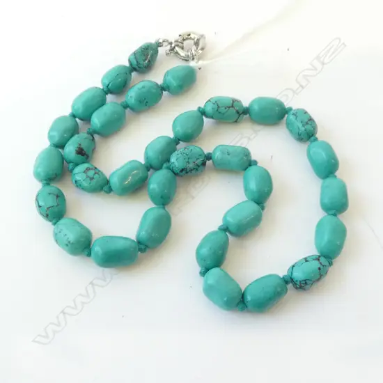 TURQUOISE NECKLACE, L.460mm