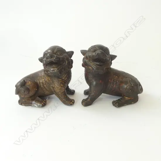 PR ORIENTAL METAL FOO DOGS H.110mm