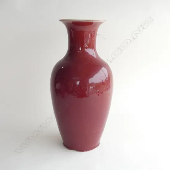 RED GLAZED VASE H.355mm
