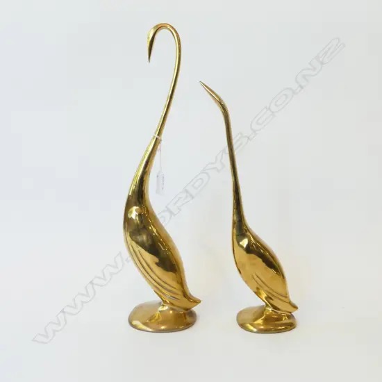 2 BRASS DUCK/GEESE FIGURES H.440mm