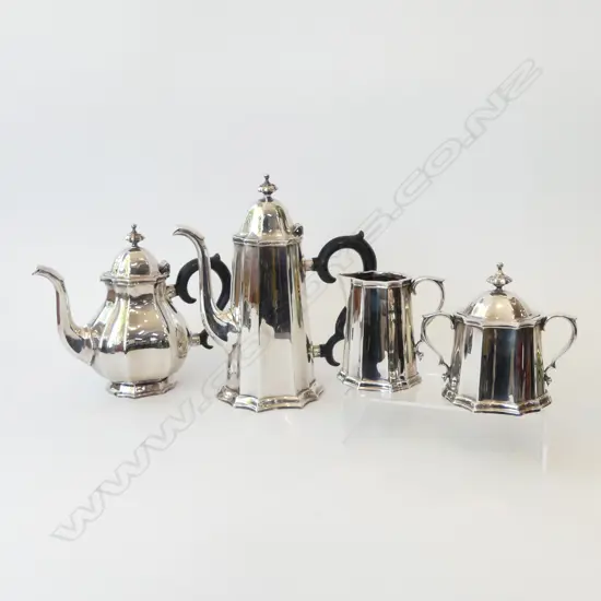 4 PCE REED & BARTON 'CONCORD' SILVER PLATE COFFEE / TEA SET H.280mm