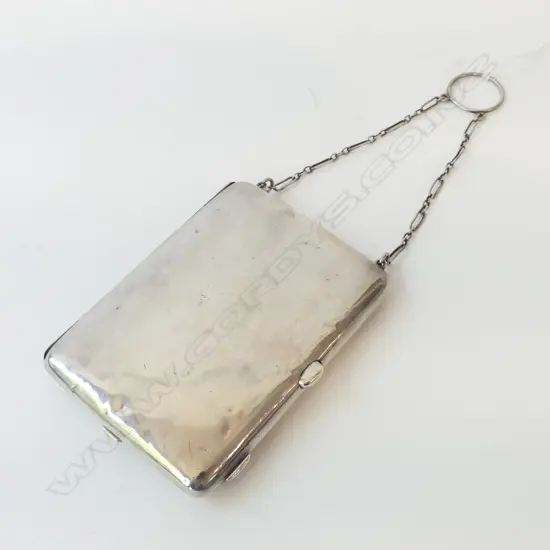 STG SILVER CARD CASE w. INTERIOR COMPARTMENTS; SOVERIGN HOLDER ETC B'HAM 1913 328 grms