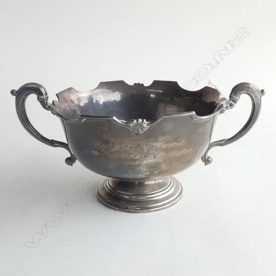 SILVER PRESENTATION ROSE BOWL Birmingham 1927 Dia.155mm. 300gms