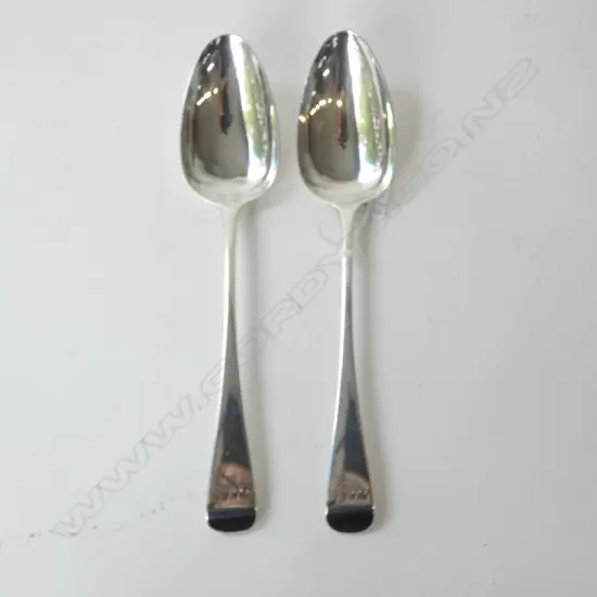 PR GEO. STG SILVER TABLE SPOONS, LONDON 1802 135grms